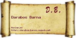 Darabos Barna névjegykártya